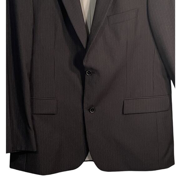 Hugo Boss Suit Jacket Mens Size 44R Gray Pinstripe Wool Single Breasted Pockets - Picture 4 of 14